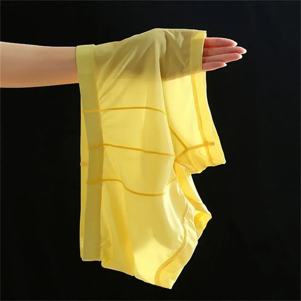 Cool Men's Ice Silk U Convex Underwear Summer Ultra-thin Transparent Boxer Shorts Sexy Male Trunks Plus Size M-XXL — image 11