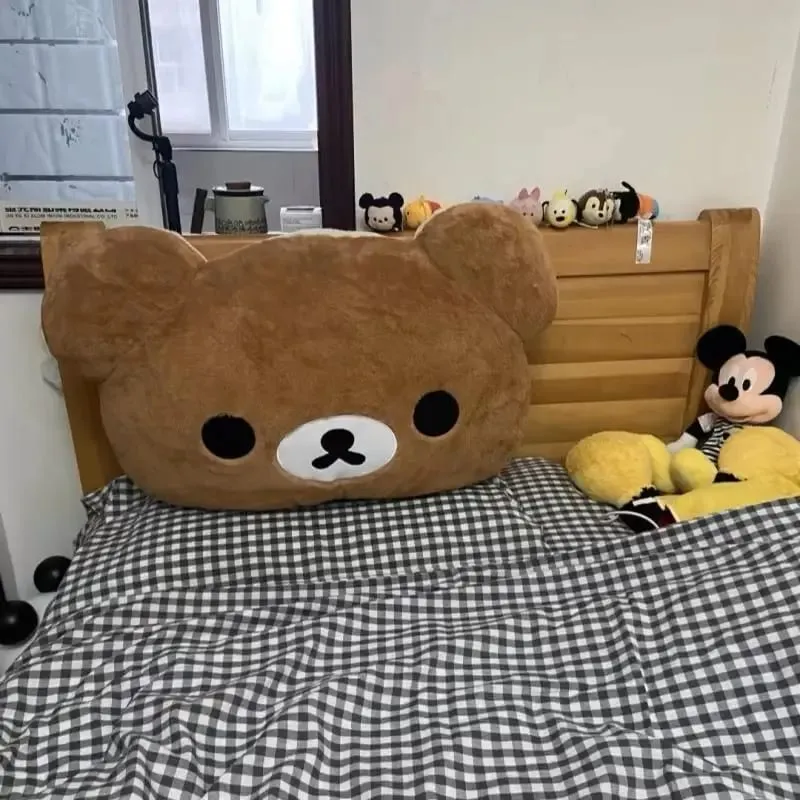 44 cm sød Rilakkuma plyslegetøj Rygstøtte Aftageligt betræk Sengekanten Stor pudedyne Vaskbar sovepudegaver — image 8