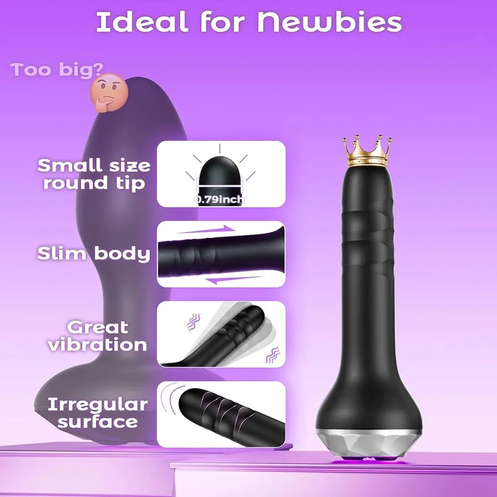 Vibrating Butt Plug Anal Toys Prostate Massager with 10 Vibrating Rotating Beginner-Friendly Anal Plug Sex Toys for Men Women