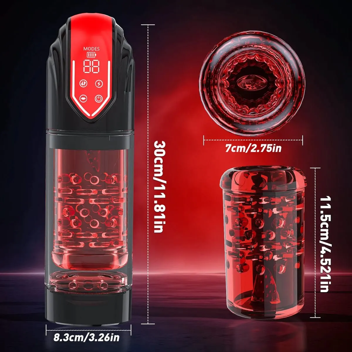 LCD חדש אוטומטי יניקה ליקק כוס אוננות 9 דחף כיס מסתובב כוס משאבות ומגדילים סטרוקר מציצה משאבת פין — image 6