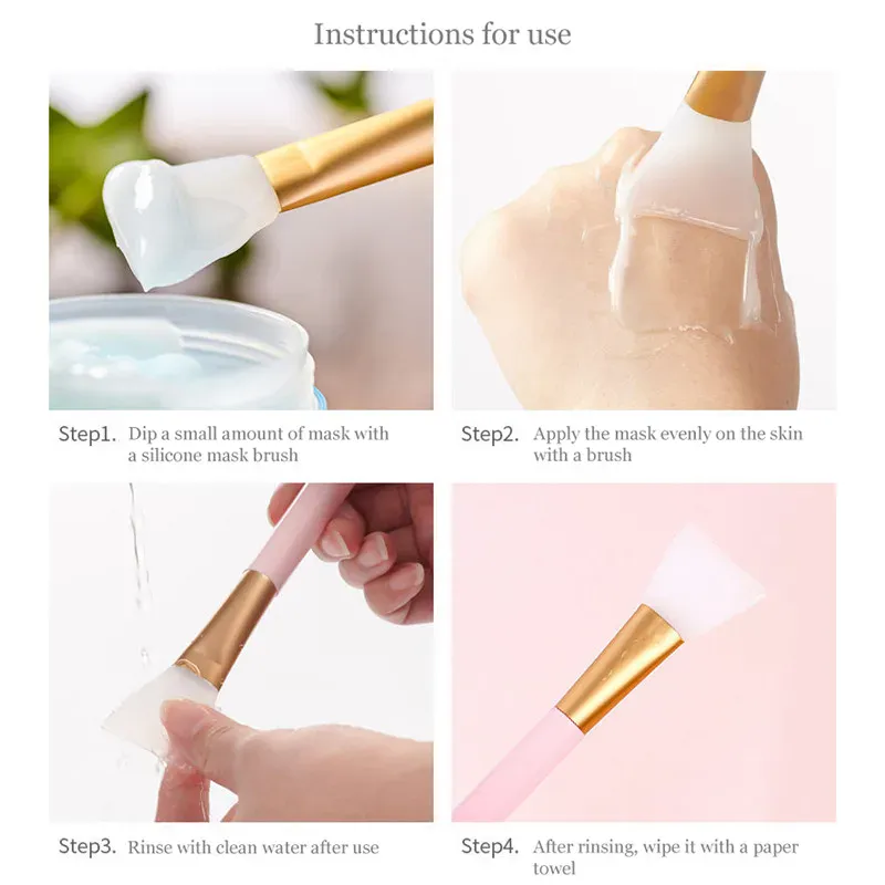 1/2/3/5er-Pack Silikon-Gesichtsmaskenpinsel – mild und weich, geeignet für alle Hauttypen, Schlammfilmpinsel, DIY-Anpassungs-Schönheitswerkzeug — image 5