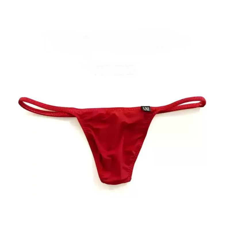 Men's Sexy Low Waist Semi-Transparent Thin Thong Underwear Tight Fitting Bagless G-Strings Hot Summer Choice — image 7