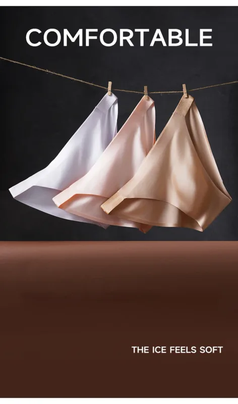 Slip da uomo senza cuciture ad asciugatura rapida Intimo tinta unita Seta di ghiaccio Mutande leggere e sottili Mutandine sexy traspiranti 3D Pouch Undies — image 15