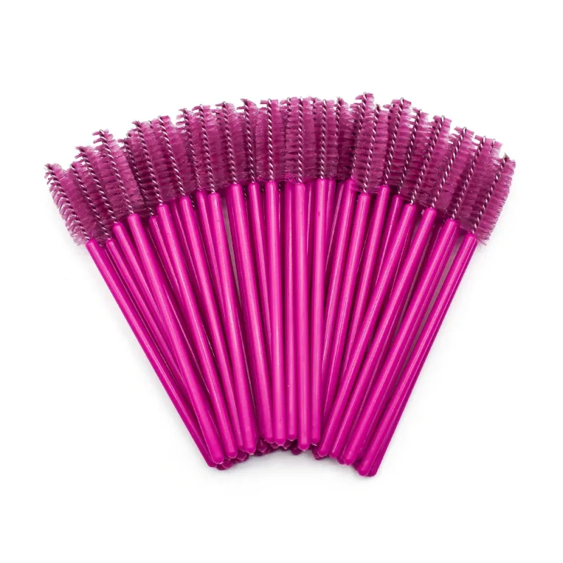 50ชิ้นทิ้งแปรงขนตาขยายกุหลาบสีแดงคิ้วแปรงมาสคาร่าไม้กายสิทธิ์ตาขนตาชุดเครื่องมือเครื่องสำอางแต่งหน้าความงาม