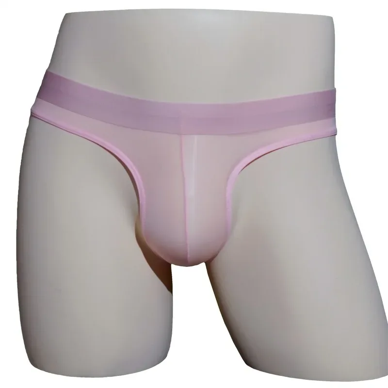 Ice Silk Briefs Men Oil Shiny Underwear Ultra Thin Traceless Underpants Transparent Smooth Bulge Pouch Panties Elastic Knicker — image 20