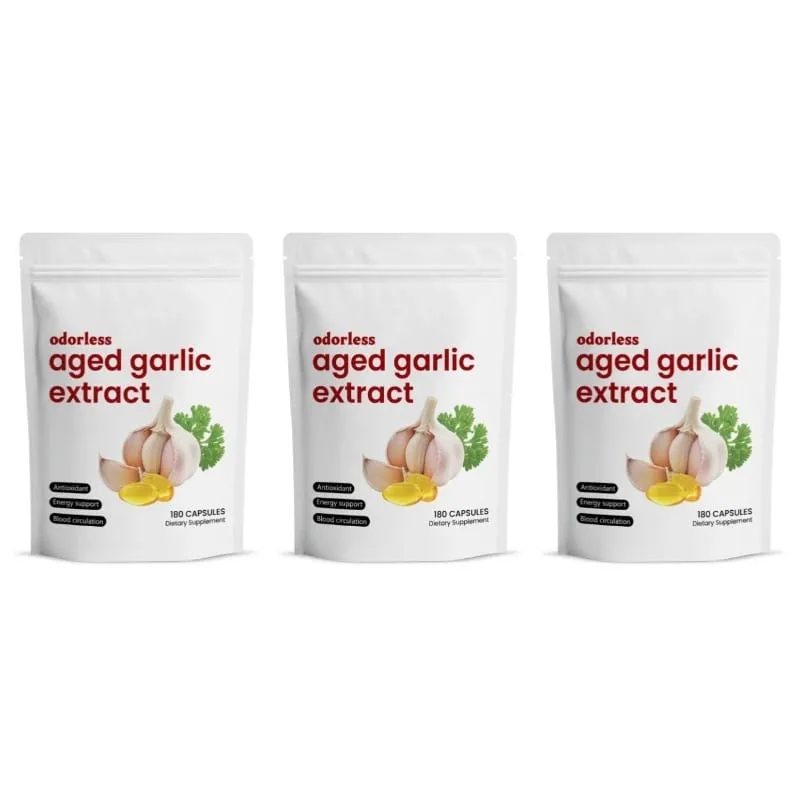 Odorless Garlic Oil Capsules 2 Years Aged Garlic Extract Softgels Supports Immune Heart Health Boosts Energy & Antioxidant Power — image 9