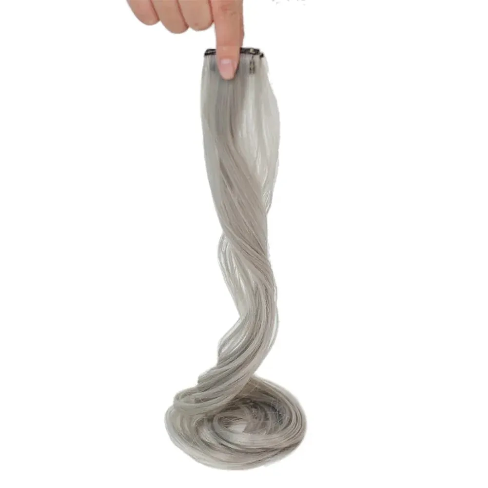 Colored Large Wave Long Curly Wig Ear Hanging Dye Hair Extensions Invisible High Temperature Silk Synthetic Wig Patch — image 11