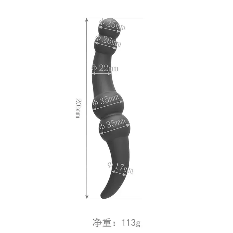 Doppelköpfiger Silikon-Analplug, stimulierender Massagestab für Paare, Prostatavergnügen, Damen-Masturbationswerkzeug, Sexspielzeug für Erwachsene — image 1