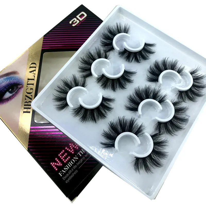 2/4 pairs of natural false eyelashes 3D mink eye eyelash extension mink eye eyelash beauty — image 2