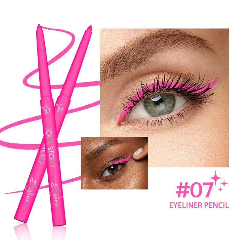 12 Color UV Fluorescent Eyeliner Gel Pen Waterproof Quick Drying Neon Colorful Eyeliner White Blue Purple Music Party Eye Makeup — image 9