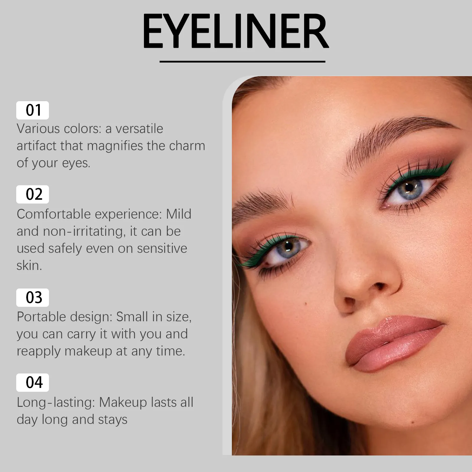 Antioxidativer farbiger Eyeliner verbessert die Barriere, steigert die Widerstandskraft der Haut, reduziert Augenreizungen, natürlich, lang anhaltend und angenehm — image 5