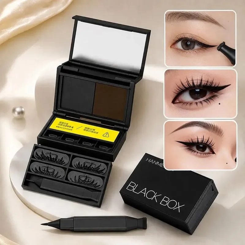 Waterproof Eye Makeup Stamping Pen Set Smudge Resistant Long Lasting Eyeliner Stamp Pen Ultra Fine Portable Lower Lash Stamp