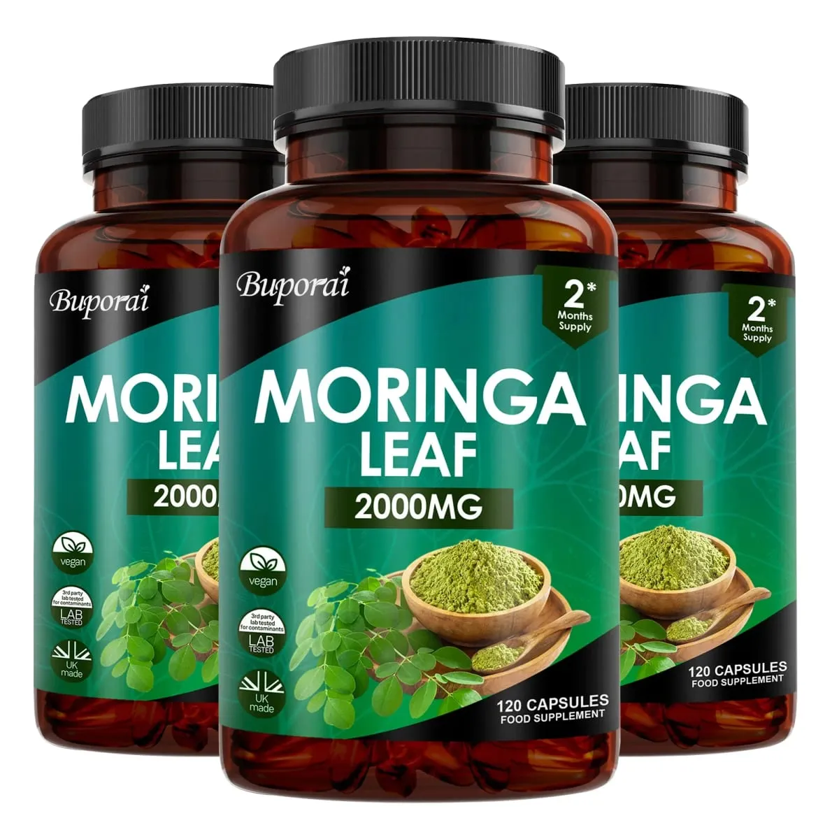 Kapsułki z liści Moringa - Wspomagają zdrowie układu trawiennego i jelit Przeciwutleniacze Odżywia skórę Poprawia poziom energii — image 9