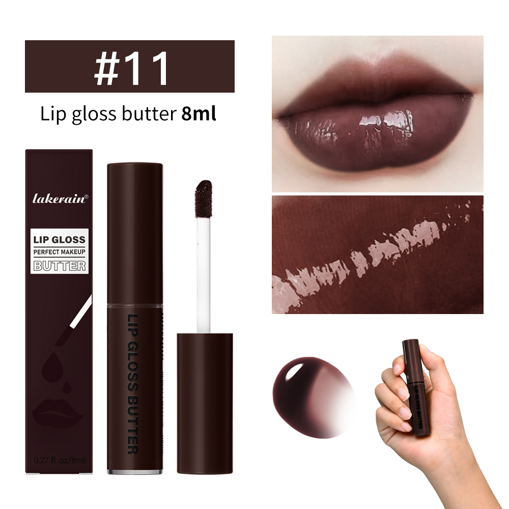 8ml Butter Non-stick Cup Gloss Lip Gloss Moisturizing Mirror Lip Gloss Holdbar farve Lip glaze Dye Lip Liquid Makeup For Damer — image 16