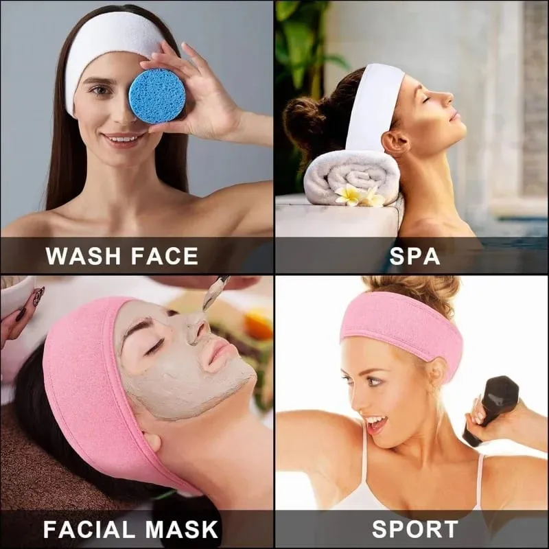8 teile/satz Gesichts Pinsel Fan Make-Up Pinsel Weiche Tragbare Maske Brushe Spa Stirnband Dehnbare Haar Wrap Hautpflege Make-Up-Tools — image 5
