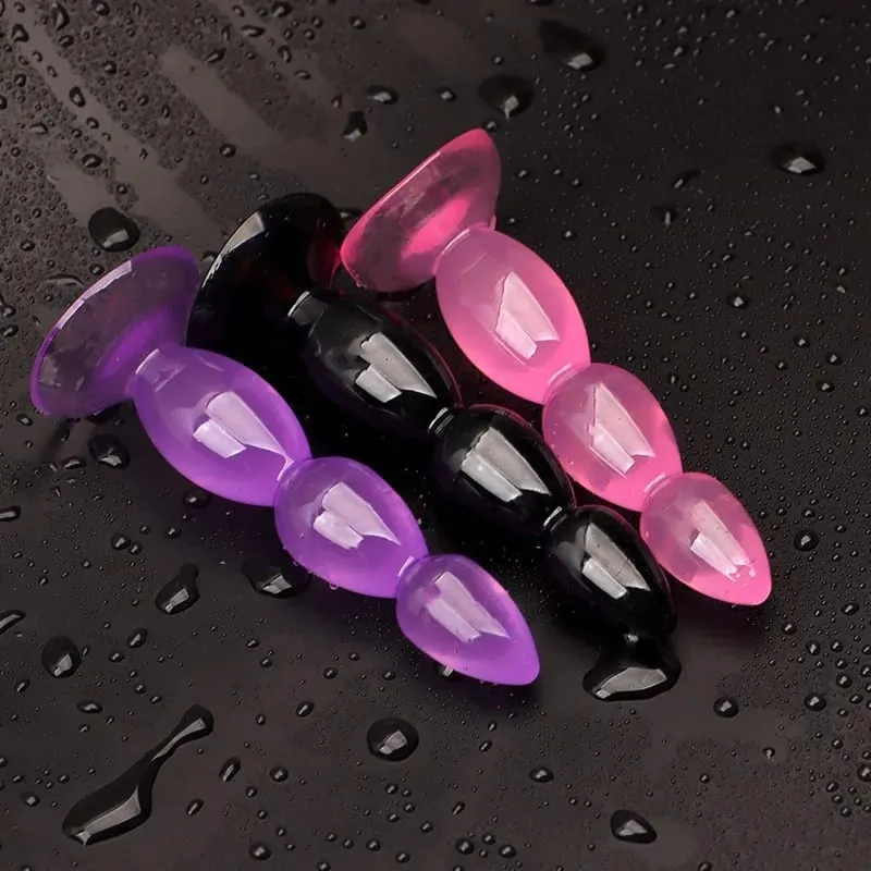 1PC BUTT Plug Dildo BUTT นวดต่อมลูกหมาก Unisex เซ็กซี่ Stopper TPE Anal Plugs ลูกปัดของเล่นสำหรับผู้ใหญ่สำหรับผู้ชายผู้หญิงผู้ใหญ่เกม — image 5