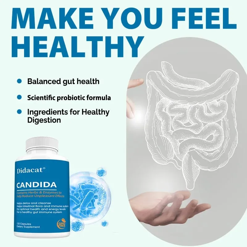 Suplementos de Candida - Contendo Ervas e Enzimas Ajudam a Desintoxicar e Limpar, Promovendo uma Flora Intestinal Saudável e Sistema Imunológico — image 4