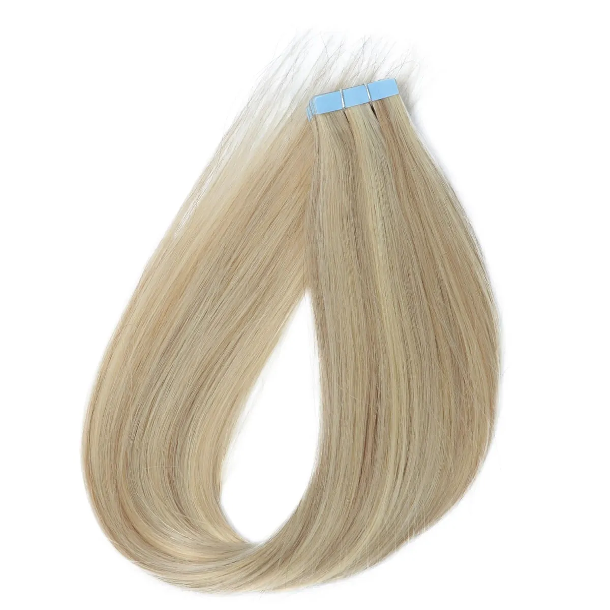 20 pièces/paquet de ruban adhésif dans les extensions de cheveux humains adaptés aux femmes avec du ruban adhésif invisible dans des cheveux raides sans couture pour le volume et la longueur — image 11
