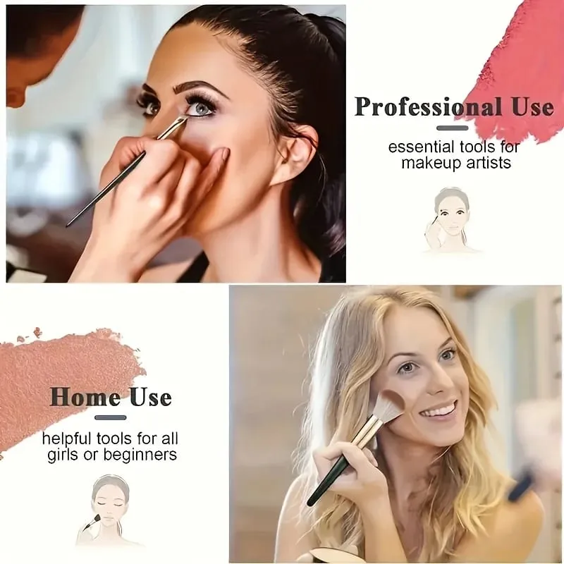 14 pinceaux de maquillage professionnels qui peuvent créer une variété de looks adaptés à différents styles, sont propres et aident à réduire les éruptions cutanées. — image 5