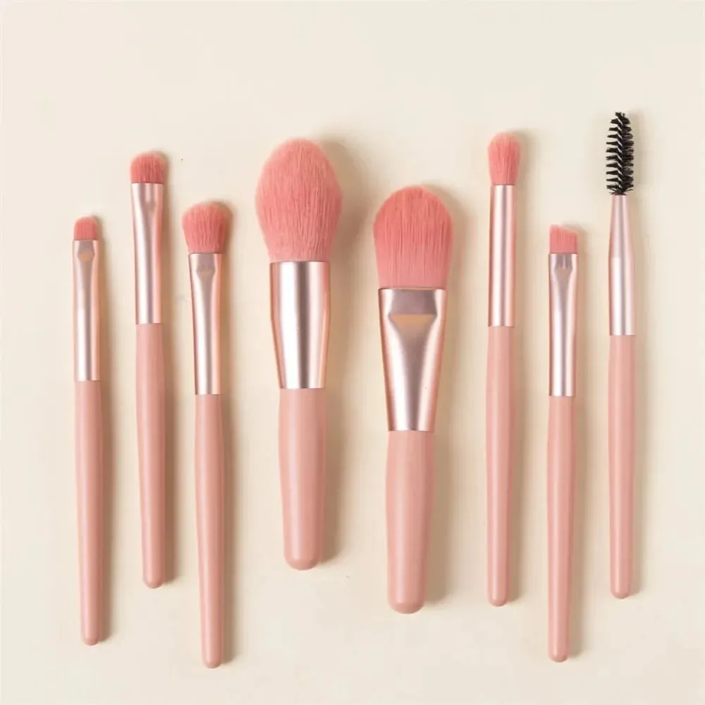 Sada jemných nadýchaných štětců na make-up pro kosmetiku Foundation Blush Powder Eyeshadow Kabuki Blending Makeup Brush Beauty Tool 8 ks/šarže — image 2
