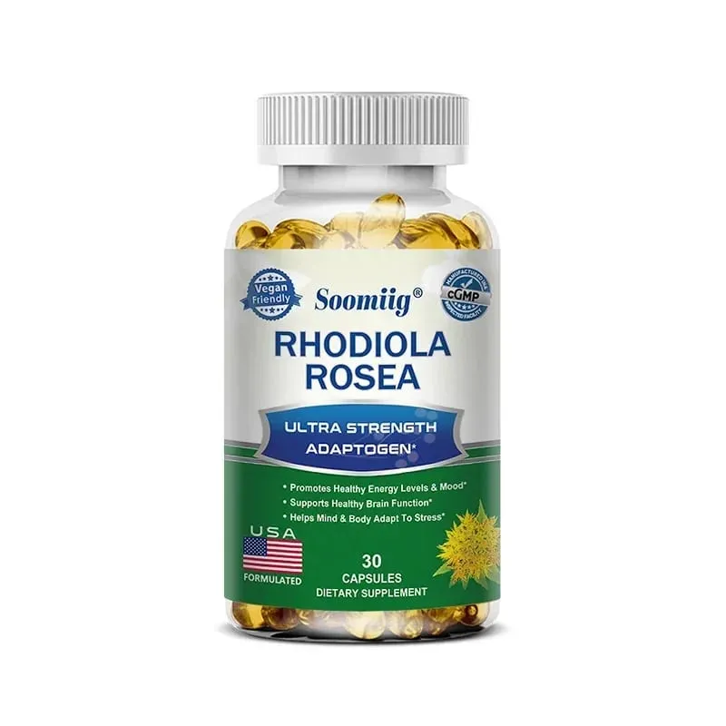 Rhodiola Rosea Capsules - High Strength Rhodiola Rosea Complex Supplement Mood Brain Non-GMO Gluten-Free — image 8