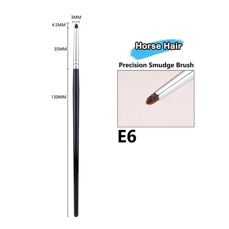 Small Smoky Liner Makeup Brushes Eyeliner Smudge Brush Precision Smudge Makeup Brush Horse Hair Eyeshadow Smudge Brush — image 17