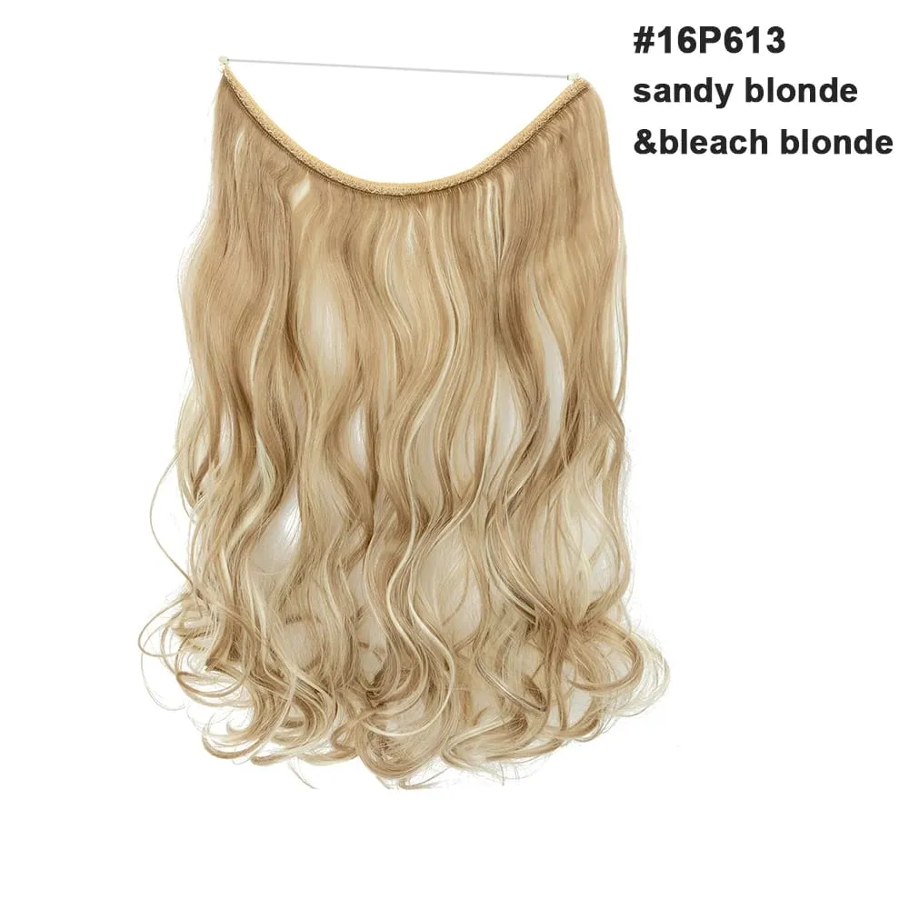 Synthetic Invisible Wire No Clips In Hair Extensions Secret Fish Line Hairpieces Hair Extensions Fake Hair For Women — image 14