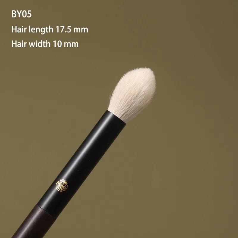 Limitato||Pennelli per trucco professionali fatti a mano 1PC Pennello per sfumare ombretti per capelli bianchi Lynx Pennello per trucco con manico in ebano — image 8