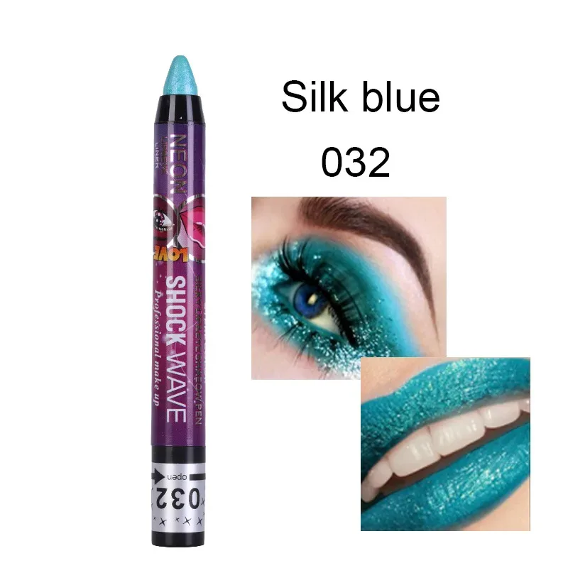 2 In 1 Eyeshadow Lipstick Stick Pencil Waterproof Glitter Matte Eye Shadow Makeup Pigment Eyeshadow Pen