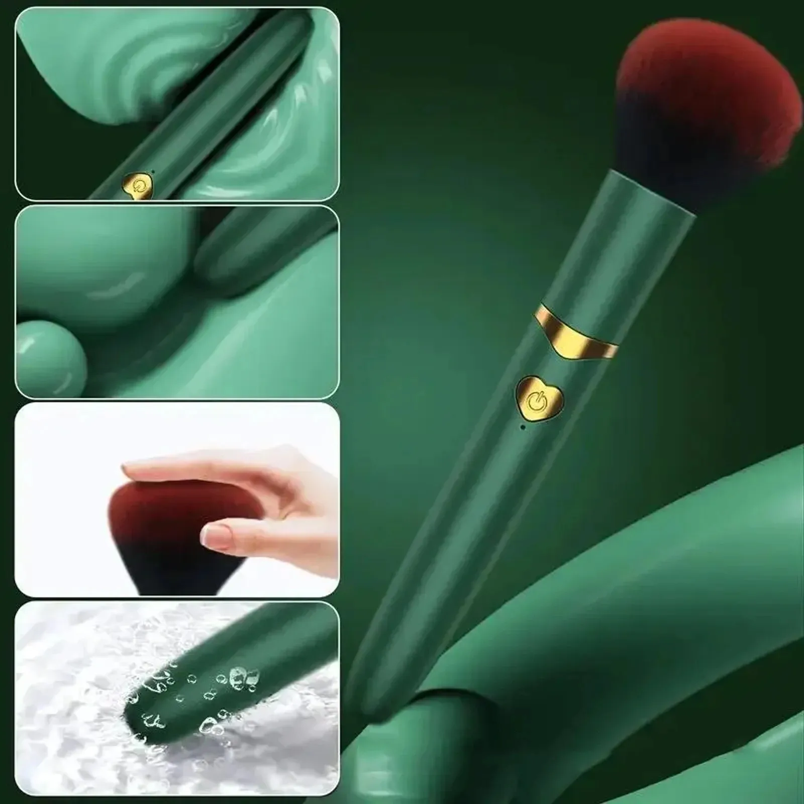 แปรงแต่งหน้า G Spot Vibrator สำหรับผู้หญิงที่มีประสิทธิภาพ Clitoris หัวนมกระตุ้นช่องคลอดนวด Dildo Masturbator เพศของเล่นคู่ — image 2