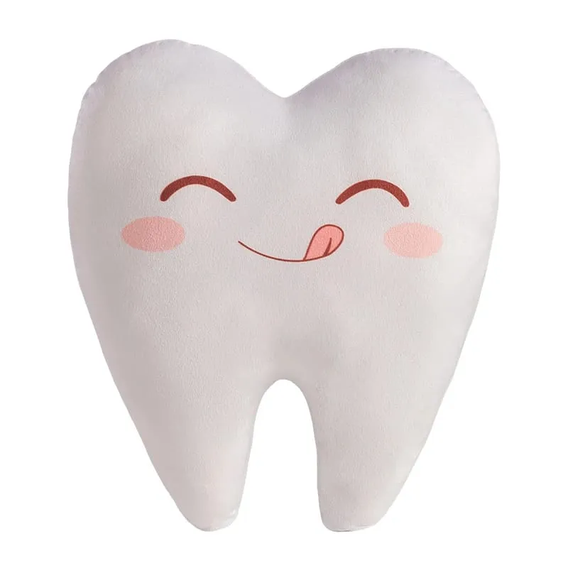 Simulación de encantadores juguetes de peluche con dientes, bonita expresión, dientes blancos, almohada suave rellena, divertido cojín para sofá, regalo para niños — image 10