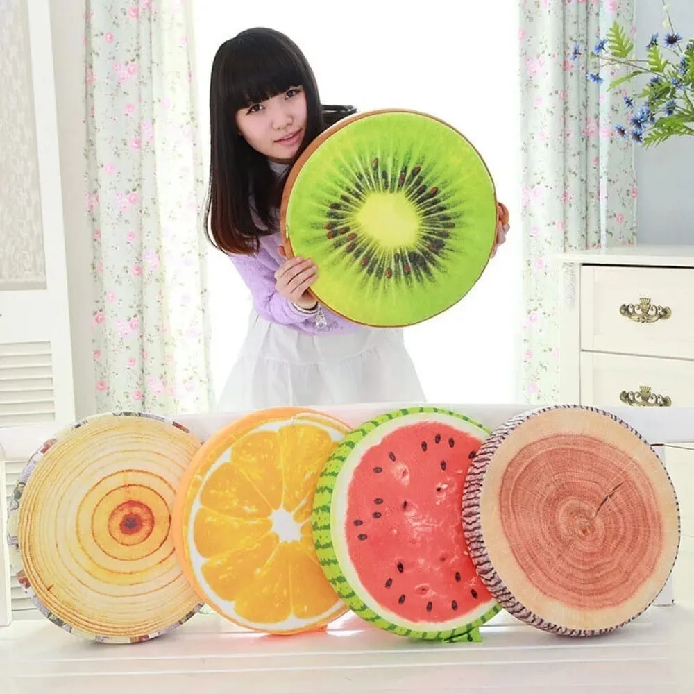 Round Chair Cushions Comfortable Seat Pads Funny Fruit Garden Dining Outdoor — image 3
