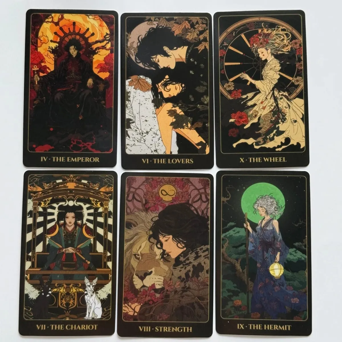 Ukiyo Tarotkarten, englische Visionen, 78 Deck-Brettspiele — image 4