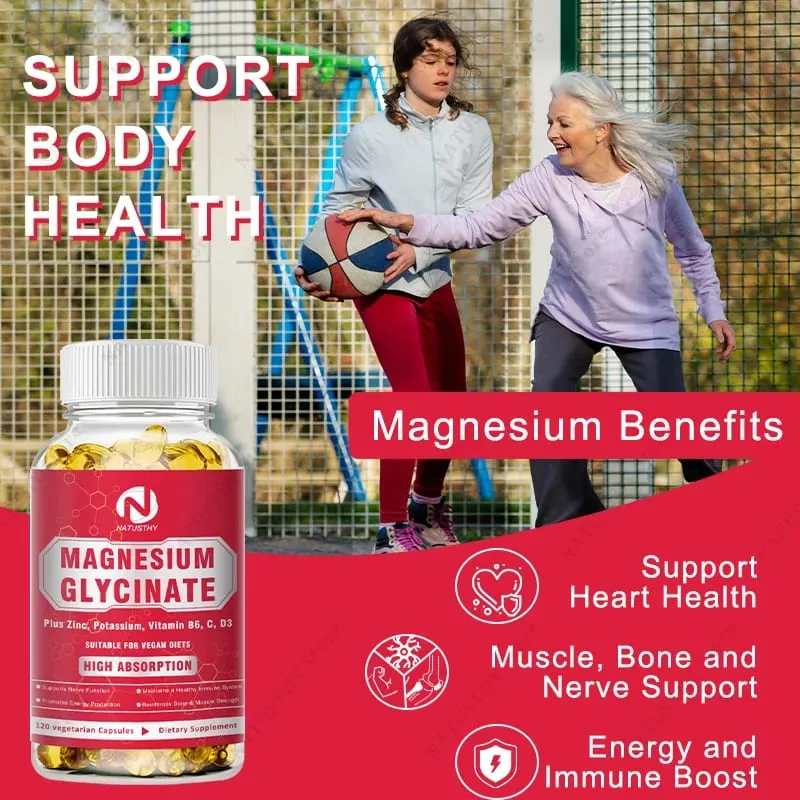 Magnesiumglycinat-Kapseln mit Zink-Kalium für die Gesundheit des Muskel-Herz-Knochen-Immunsystems — image 5
