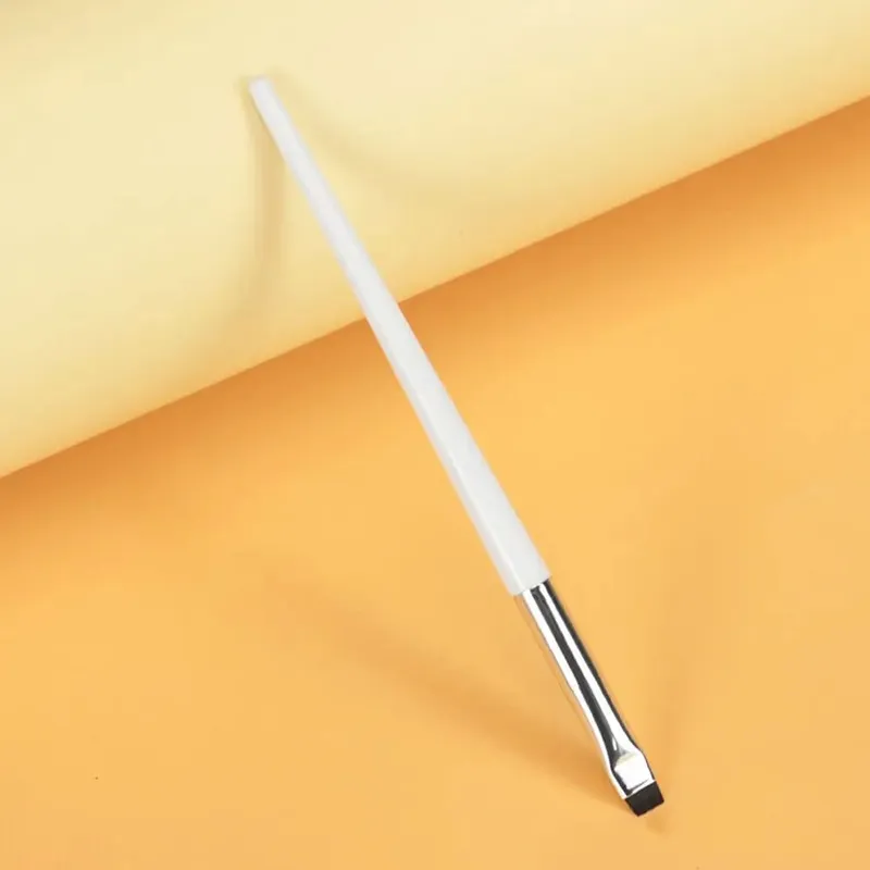 Brocha cosmética, herramienta de maquillaje para principiantes, brochas delineadoras de ojos finas en ángulo, brocha plana para cejas, delineador, brocha para cejas, brochas de maquillaje — image 18