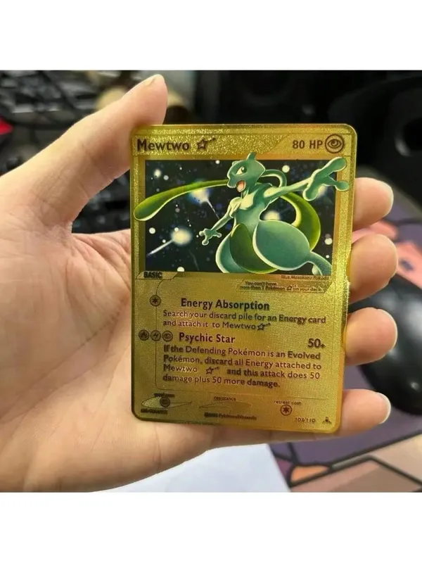 البوكيمون لعبة معدنية جمع بطاقة أنيمي الشكل تشارجر بيكاتشو بلاستويز Mewtwo معركة جمع كارت بطاقة لعبة هدية — image 31