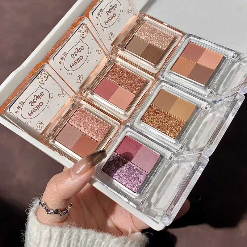 3/4 Colors Milk-Tea Eyeshadow Palette Professional Highlight Shimmer Brightening Long Lasting Eye Shadow Eye Makeup Eye Cosmetic — image 2