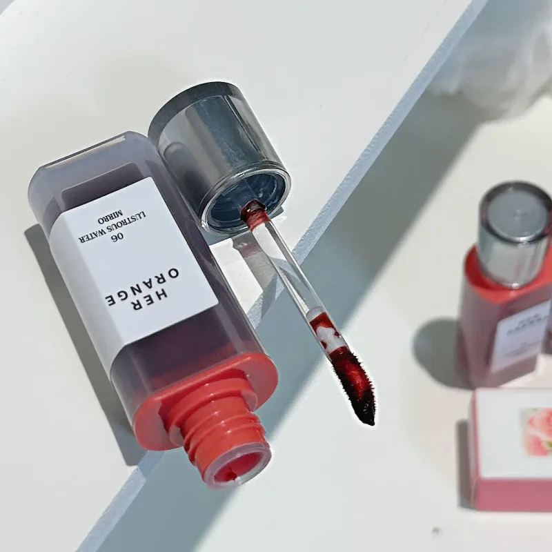 Herorange Hydrating Gloss Lip Tint Watery Texture ริมฝีปากแก้วอวบอิ่ม Long Lasting Non-Dry Dating Daily Makeup — image 6