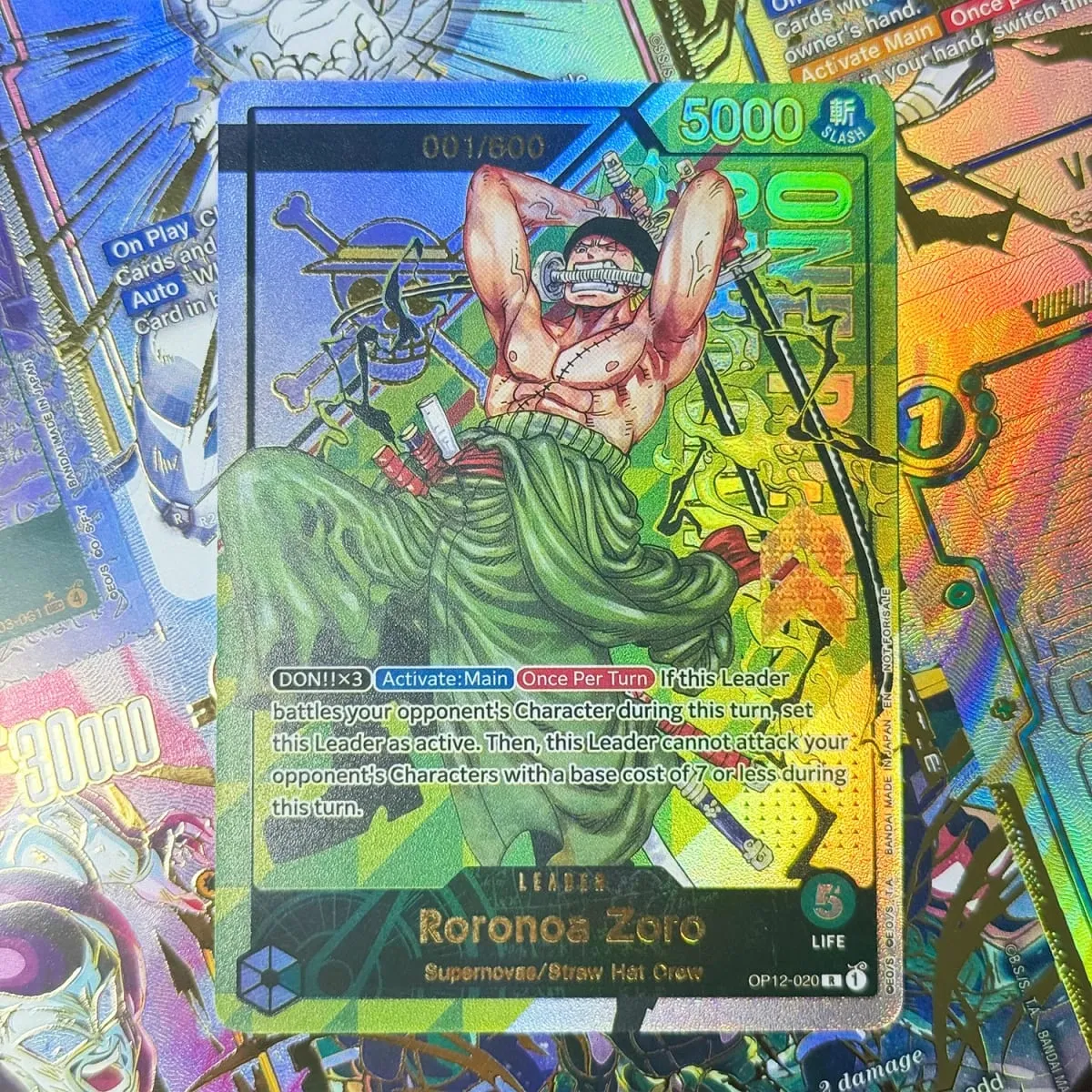One Piece Roronoa Zoro Series Set Championship Treasure Cup Promo Anime Collectibles Carte replica fai da te Carta texture — image 3