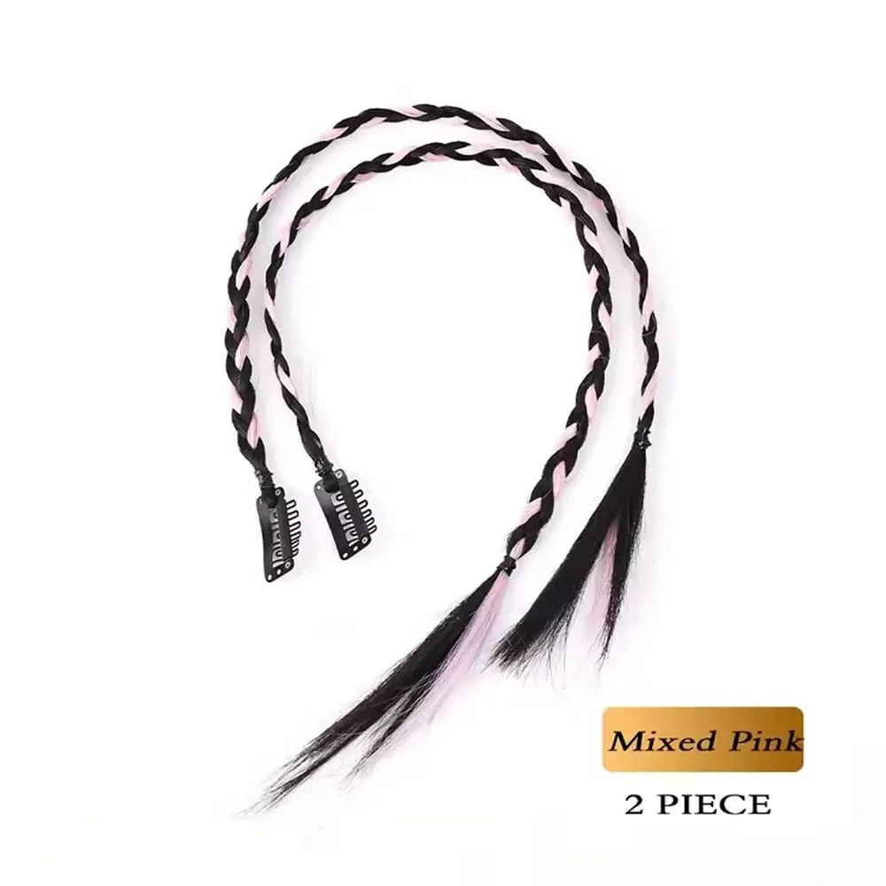 สังเคราะห์ 2pcs Braid วิกผม Strong BB คลิป Y2k เครื่องเทศสาวมวย Braid หางม้าน้ำหนักเบากล่อง Braid หางม้าชิ้นสำหรับสตรี — image 12