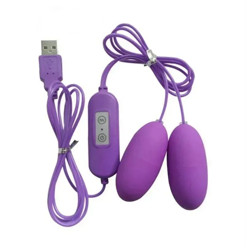 Động Cơ kép Viên Đạn Máy Rung Trứng Rung USB Sạc Âm Vật Máy Kích Thích Massage Đa Tốc Độ Khoái Cảm Đồ Chơi Tình Dục — image 1