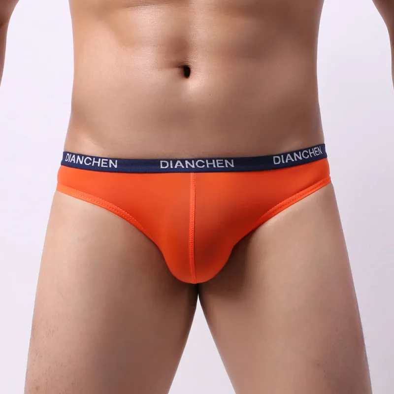 1pc Sexy hommes élastique glace soie Bikini slips respirant Jockstrap poche sous-vêtements taille basse homme culotte — image 39