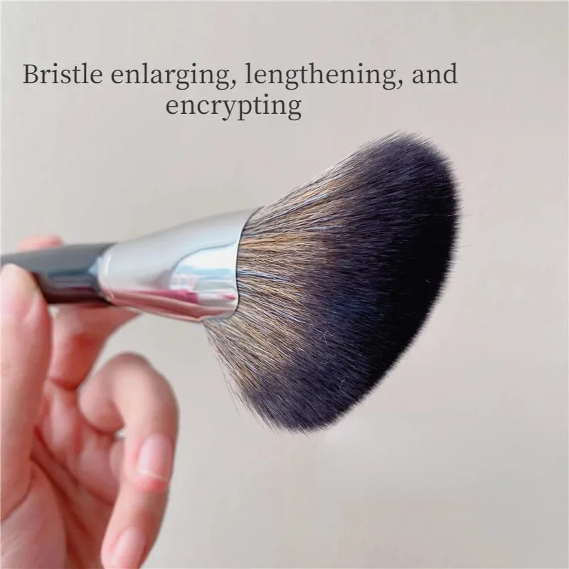 Pennello per scolpire nero Pennelli per trucco professionale Grandi cosmetici per il viso Cont Bronzer Pennello per fard in polvere obliquo Strumenti per il trucco del viso — image 4