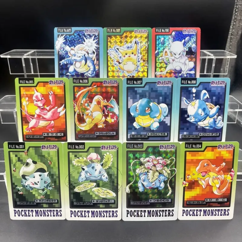 153pcs 1997 POKET Raksasa Blastoise DIY Buatan Sendiri Kad Klasik Permainan Klasik Kad Anime Mainan Hadiah — image 2