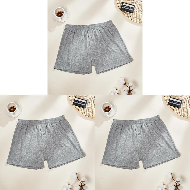 3PCS Cotton Soft Aloe Pants Breathable Comfortable Men's Underwear Home Leisure Loose Men's Panties Soft Seamless Boxer Briefs — image 15