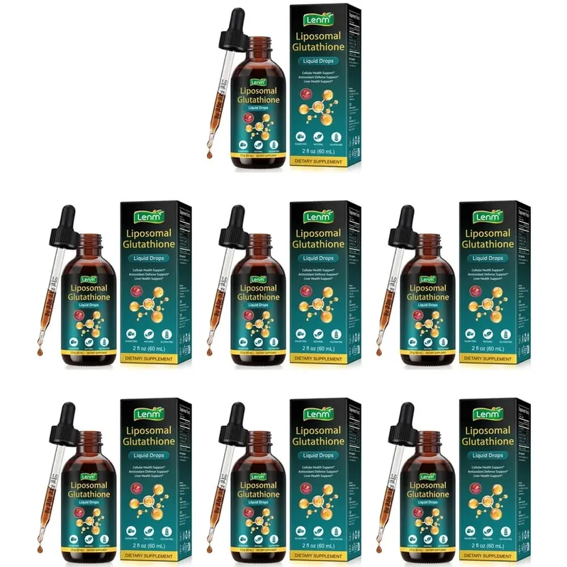 Lenm Gocce liquide di glutatione liposomiale Supporto alla difesa antiossidante con vitamina C e NAC Senza zucchero e senza glutine 60 ML — image 13