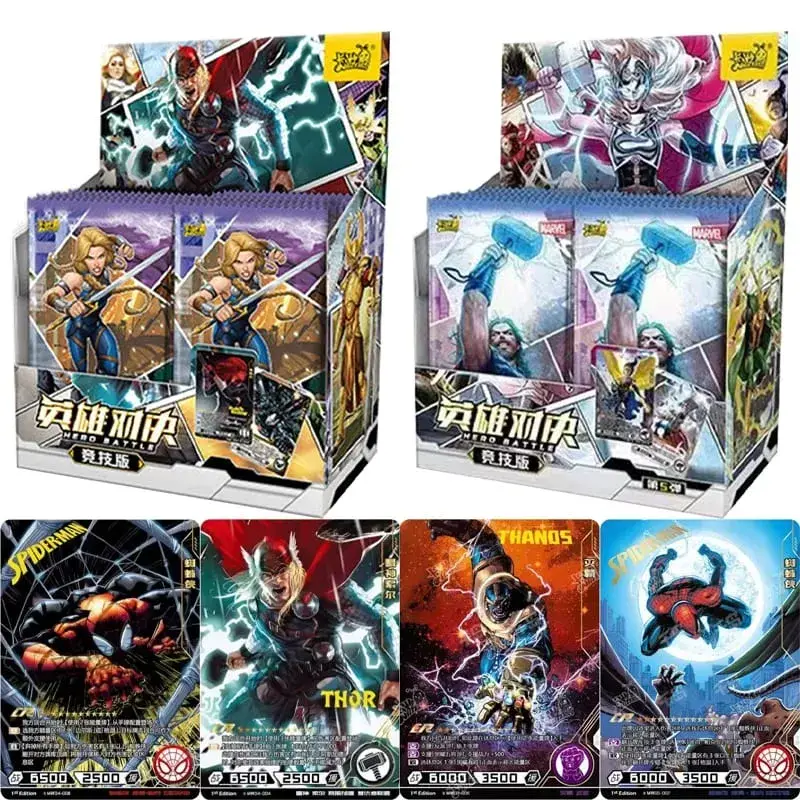 Oryginalna karta Heroes Duel Card wersja konkurencyjna Iron Man Thor Captain CR America karty kolekcjonerskie zabawki — image 1