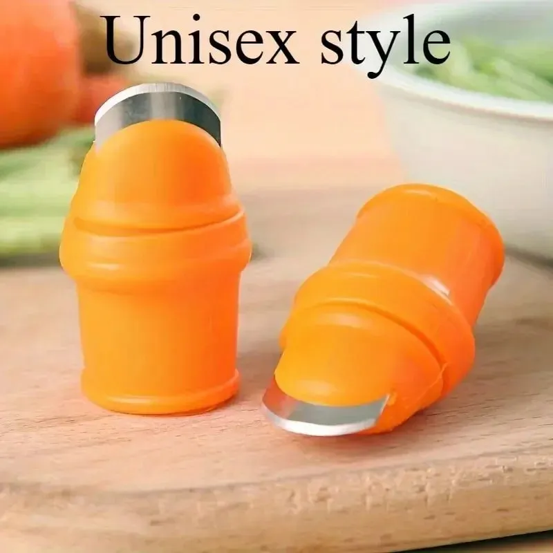 Juego de cuchillos para pulgar con dedales para pelar ajo, descascarar fresas, recoger granos de pimienta y verduras (6 piezas) — image 4