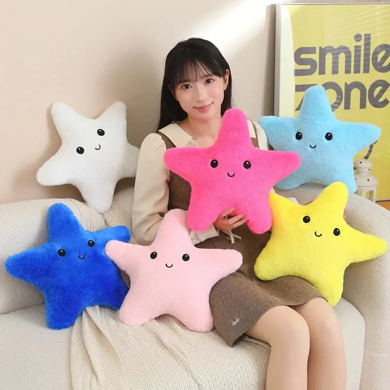 35/40 ซม.ปลาดาว Star Plush หมอนตุ๊กตายิ้ม Happy Sky หมอนที่มีสีสันตกแต่งเบาะสำหรับเก้าอี้โซฟากลับสนับสนุนของขวัญ — image 2