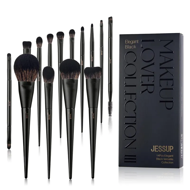Jessup Makeup Børster Sæt 10-14 stk Make Up Brush Contour Foundation Powder Eyeshadow Highlight Blending Concealer Liner T336